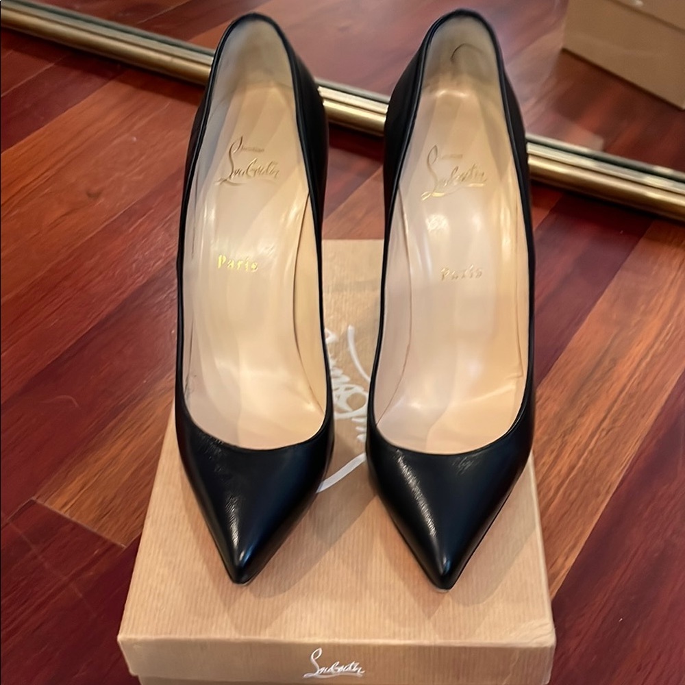 Christian Louboutin Black Leather Pumps